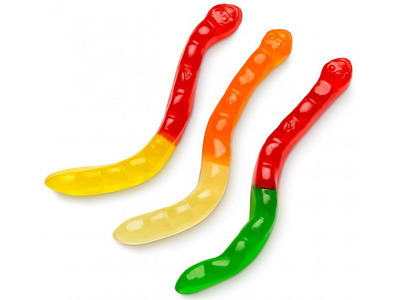 Assorted Wild Fruit Gummi Worms 4/5lb